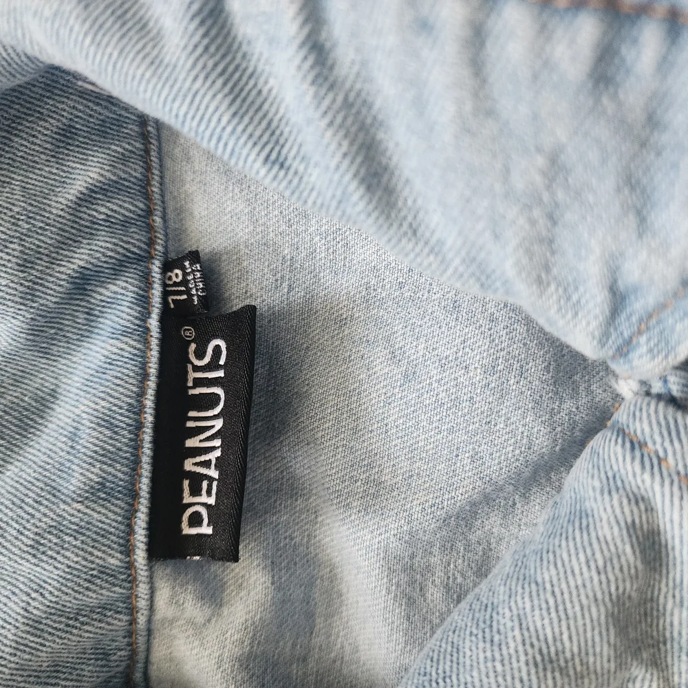Peanuts Blue Jean Jacket with Cartoon Graphic